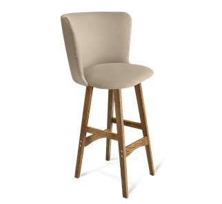 Барный стул SHT-ST36 / SHT-S65 (ванильный крем/дуб брашированный коричневый) в Петрозаводске