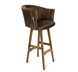 Барный стул SHT-ST42-1 / SHT-S65 (кофейный трюфель/дуб брашированный коричневый) в Петрозаводске - предосмотр