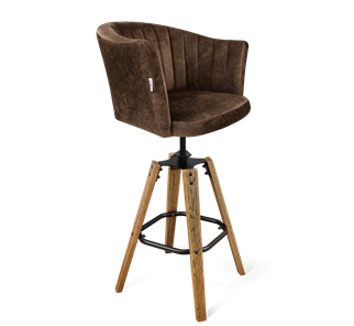 Барный стул SHT-ST42-1 / SHT-S93 (кофейный трюфель/браш.коричневый/черный муар) в Петрозаводске - предосмотр