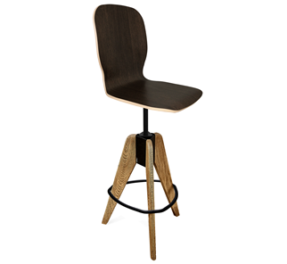 Барный стул SHT-ST15-1/S92 (венге/брашированный коричневый/черный муар) в Петрозаводске - предосмотр