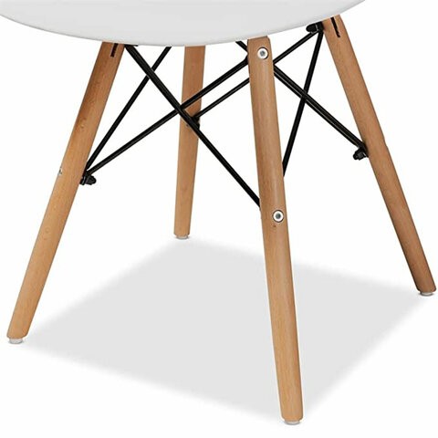 Комплект обеденных стульев 4 шт. BRABIX "Eames CF-010", пластик белый, опоры дерево/металл, 532630, 2033A в Петрозаводске - изображение 17