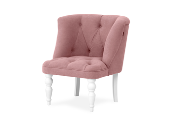 Мягкое кресло Бриджит розовый ножки белые в Петрозаводске - предосмотр