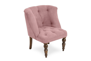 Кресло Бриджит розовый ножки коричневые в Петрозаводске - предосмотр