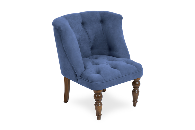 Кресло Бриджит синий ножки коричневые в Петрозаводске - изображение 1