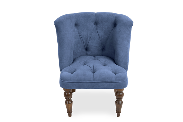 Кресло Бриджит синий ножки коричневые в Петрозаводске - изображение