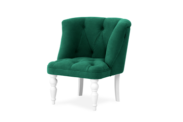 Мягкое кресло Бриджит зеленый ножки белые в Петрозаводске - предосмотр