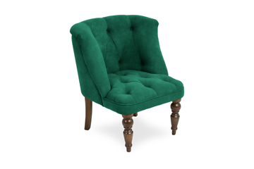 Мягкое кресло Бриджит зеленый ножки коричневые в Петрозаводске - предосмотр