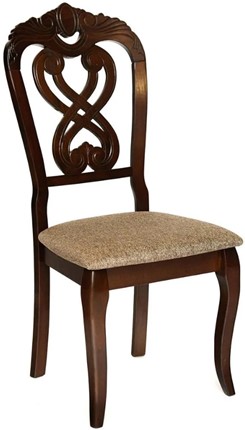 Обеденный стул Андромеда, дерево гевея 47х55х107 Cappuchino/ткань коричневая S 168-7 арт.19543 в Петрозаводске - изображение