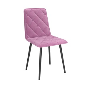 Обеденный стул Антика, велюр тенерифе розовый/Цвет металл черный в Петрозаводске