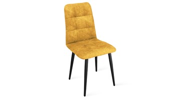 Кухонный стул Аспен К1С (Черный муар/Микровелюр Wellmart Yellow) в Петрозаводске