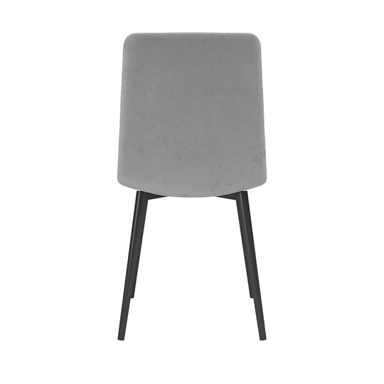 Обеденный стул Белла, велюр тенерифе грей/Цвет металл черный в Петрозаводске - изображение 3
