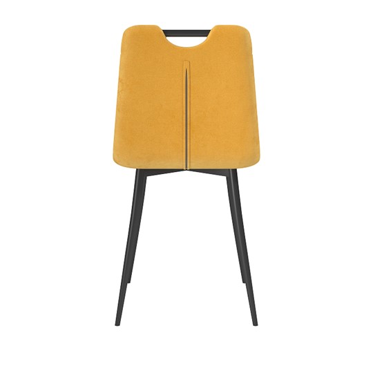Обеденный стул Брандо, велюр тенерифе куркума/Цвет металл черный в Петрозаводске - изображение 3