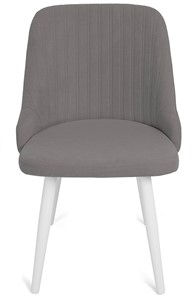 Обеденный стул Даниэлла, ноги белые круглые XXL (R38)/велюр T180 Светло-серый в Петрозаводске - предосмотр 1