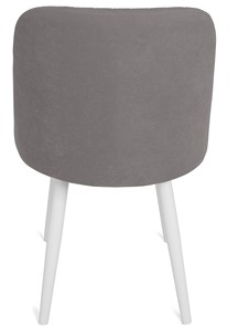 Обеденный стул Даниэлла, ноги белые круглые XXL (R38)/велюр T180 Светло-серый в Петрозаводске - предосмотр 5