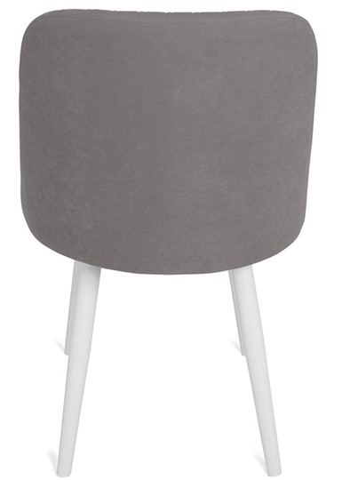 Обеденный стул Даниэлла, ноги белые круглые XXL (R38)/велюр T180 Светло-серый в Петрозаводске - изображение 5
