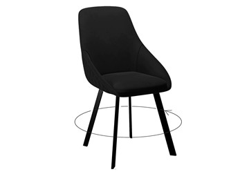 Кухонный стул DikLine 246 поворотный, K21 черный, ножки черные в Петрозаводске - предосмотр