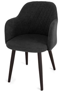 Кухонный стул Эспрессо-1, ноги черные круглые XXL (R38)/велюр T190 Горький шоколад в Петрозаводске - предосмотр 3
