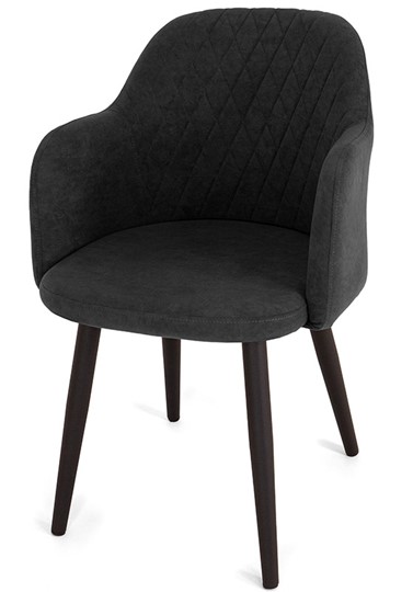 Кухонный стул Эспрессо-1, ноги черные круглые XXL (R38)/велюр T190 Горький шоколад в Петрозаводске - изображение 3