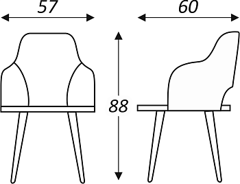 Кухонный стул Эспрессо-1, ноги черные круглые XXL (R38)/велюр T190 Горький шоколад в Петрозаводске - предосмотр 6