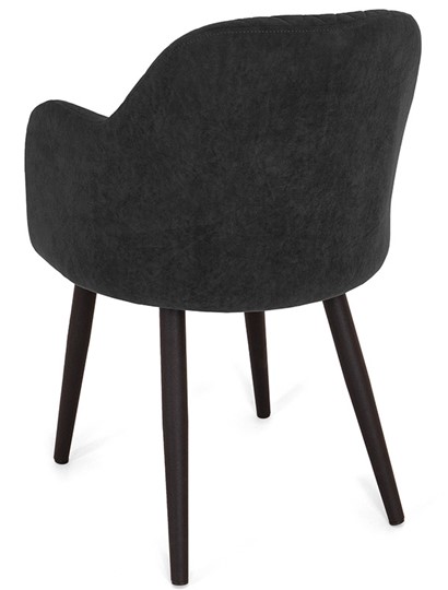 Кухонный стул Эспрессо-1, ноги черные круглые XXL (R38)/велюр T190 Горький шоколад в Петрозаводске - изображение 4