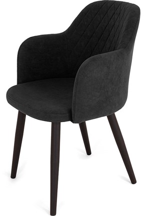 Кухонный стул Эспрессо-1, ноги черные круглые XXL (R38)/велюр T190 Горький шоколад в Петрозаводске - изображение