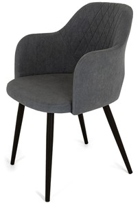 Кухонный стул Эспрессо-2, ноги черные круглые XL (R32)/велюр T177 Графит в Петрозаводске - предосмотр 2