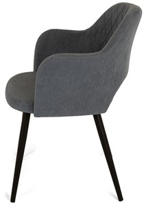 Кухонный стул Эспрессо-2, ноги черные круглые XL (R32)/велюр T177 Графит в Петрозаводске - предосмотр 3