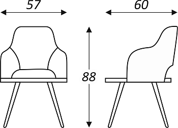 Кухонный стул Эспрессо-2, ноги черные круглые XL (R32)/велюр T177 Графит в Петрозаводске - предосмотр 6