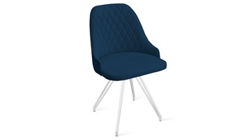 Обеденный стул Гранд К4 (Белый матовый/Велюр Confetti Blue) в Петрозаводске