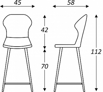 Обеденный стул Марио барный(Тиффани Т1831/ноги черные) в Петрозаводске - предосмотр 2