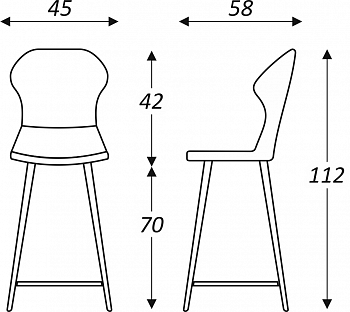 Обеденный стул Марио барный(Тиффани Т1831/ноги черные) в Петрозаводске - изображение 2