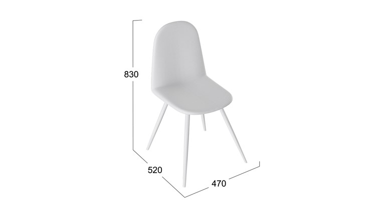 Обеденный стул Марли (конус Т3), Белый муар/Кожзам Белый в Петрозаводске - изображение 1