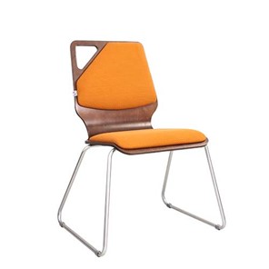 Обеденный стул Molly Wood chrome, ткань AS 450037-7X/AS в Петрозаводске