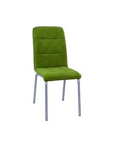 Обеденный стул Премьер  квадрат зеленый С166 (под хром) в Петрозаводске