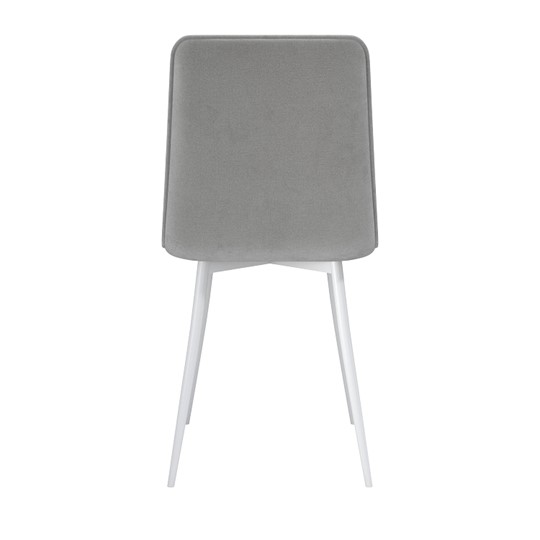 Кухонный стул Тахо, велюр тенерифе грей/Цвет металл белый в Петрозаводске - изображение 3