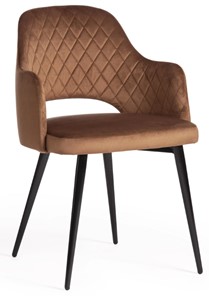 Обеденный стул VALKYRIA (mod. 711) 55х55х80 коричневый barkhat 11/черный арт.15342 в Петрозаводске
