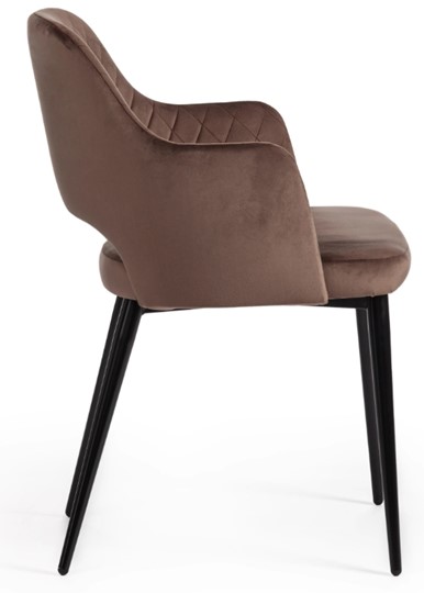 Обеденный стул VALKYRIA (mod. 711) 55х55х80 коричневый barkhat 12/черный арт.19001 в Петрозаводске - изображение 1
