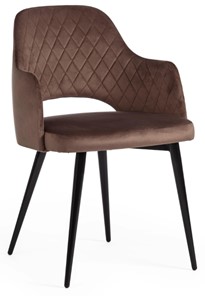 Обеденный стул VALKYRIA (mod. 711) 55х55х80 коричневый barkhat 12/черный арт.19001 в Петрозаводске