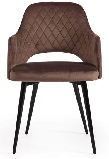 Обеденный стул VALKYRIA (mod. 711) 55х55х80 коричневый barkhat 12/черный арт.19001 в Петрозаводске - изображение 4