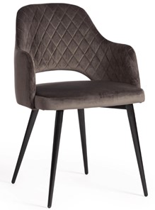 Обеденный стул VALKYRIA (mod. 711) 55х55х80 темно-серый barkhat 14/черный арт.15344 в Петрозаводске - предосмотр