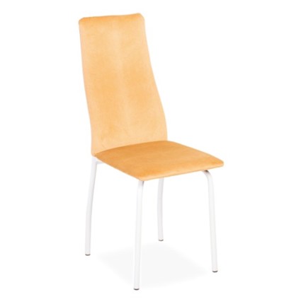 Обеденный стул Волна, каркас металл белый, велюр тайту 16 в Петрозаводске - изображение