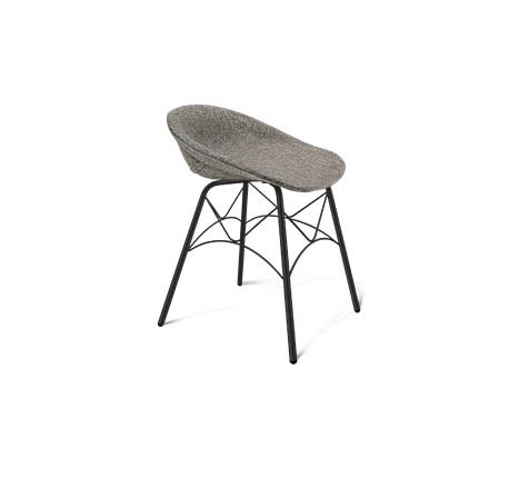 Обеденный стул SHT-ST19-SF1 / SHT-S107 (коричневый сахар/черный муар) в Петрозаводске - изображение