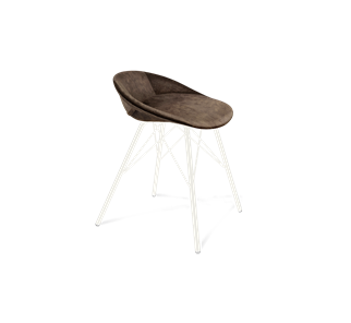 Обеденный стул SHT-ST19-SF1 / SHT-S37 (кофейный трюфель/белый муар) в Петрозаводске - предосмотр