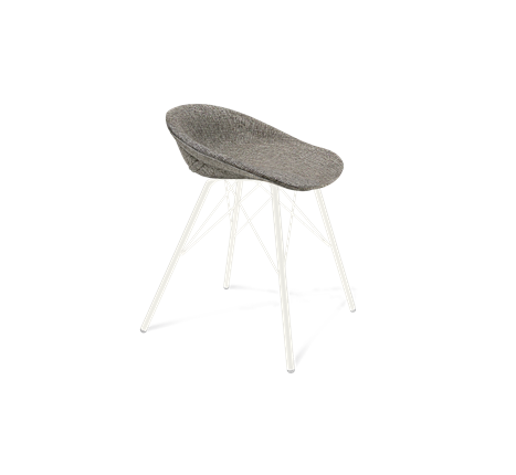 Обеденный стул SHT-ST19-SF1 / SHT-S37 (коричневый сахар/белый муар) в Петрозаводске - изображение