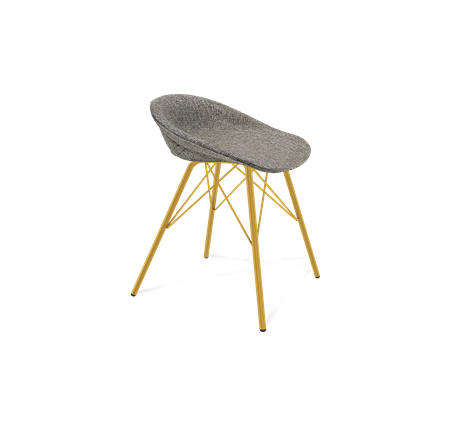 Обеденный стул SHT-ST19-SF1 / SHT-S37 (коричневый сахар/золото) в Петрозаводске - изображение