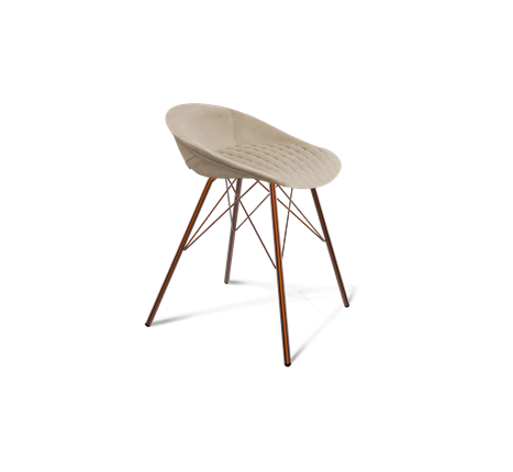 Обеденный стул SHT-ST19-SF1 / SHT-S37 (ванильный крем/медный металлик) в Петрозаводске - изображение