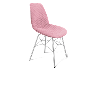 Обеденный стул SHT-ST29-С22 / SHT-S107 (розовый зефир/хром лак) в Петрозаводске