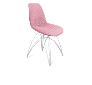 Обеденный стул SHT-ST29-С22 / SHT-S112 (розовый зефир/хром лак) в Петрозаводске - предосмотр