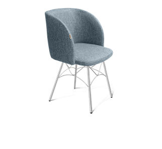Обеденный стул SHT-ST33 / SHT-S107 (синий лед/хром лак) в Петрозаводске