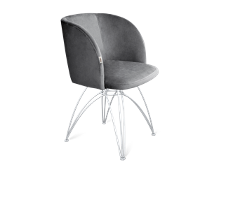 Обеденный стул SHT-ST33 / SHT-S112 (угольно-серый/хром лак) в Петрозаводске